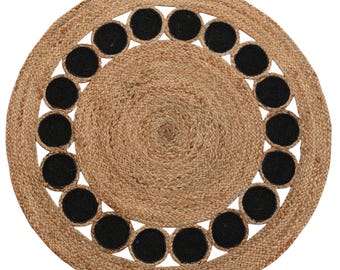 Handmade Round Jute Rug: Braided Home Decor