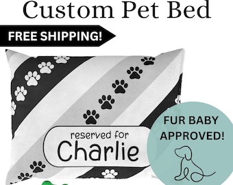 Lit pour chien PERSONNALISÉ | Cadeaux pour maman chien | Oreiller personnalisé pour animal de compagnie | Lit personnalisé pour animal de compagnie | Lit pour chien moderne | Lit pour chat personnalisé