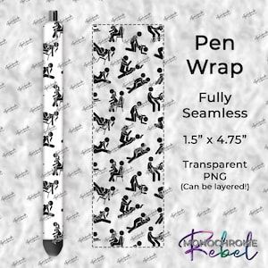 Sexy Stick Figuren Nahtlos Transparent Pen Wrap Digitales Design PNG NSFW