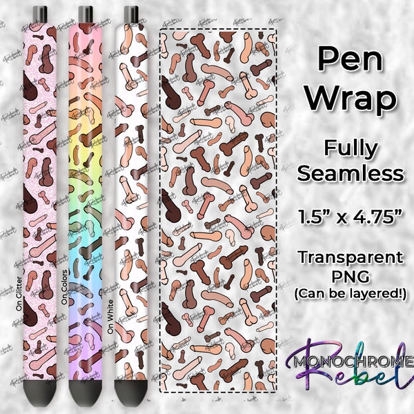 Skin Tones Peens Penis Seamless Transparent Pen Wrap Digital Design PNG