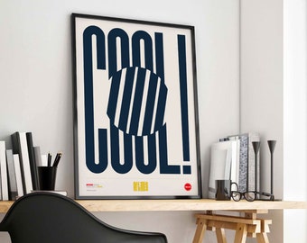 Cool Typographic Poster, Minimalist, Abstract