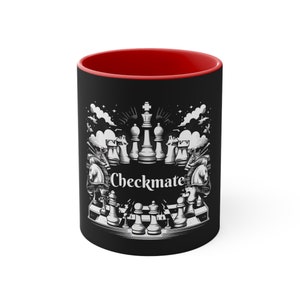 Chess Checkmate Accent Coffee Mug, 11oz