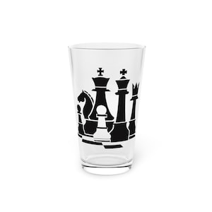 Chess Pint Glass, 16oz