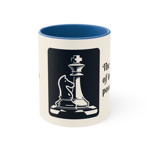 Chess The Game Accent Coffee Mug, 11oz