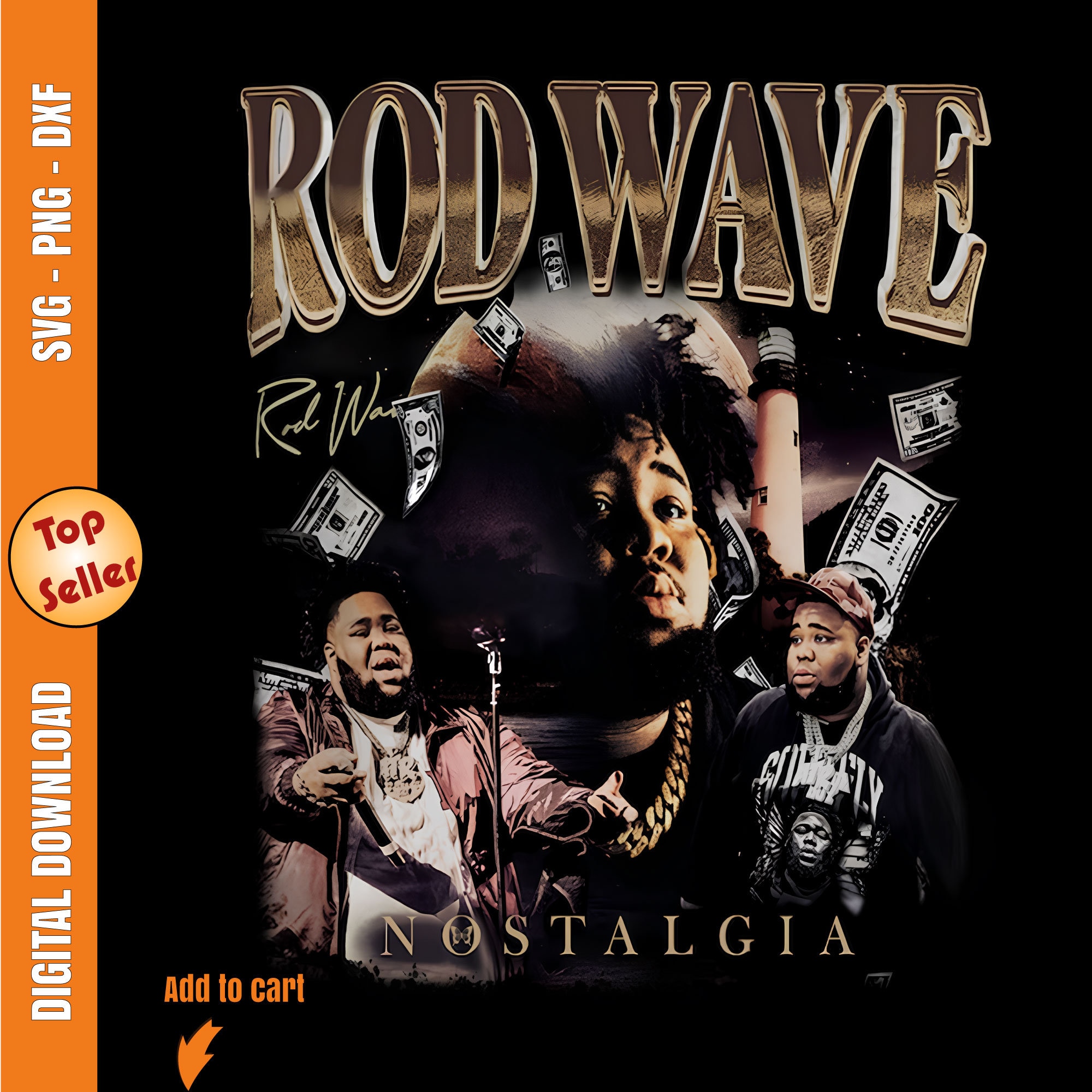 Rod Wave Nostalgia File, Graphic Rapper Music, Rapper Rod Wave Tour