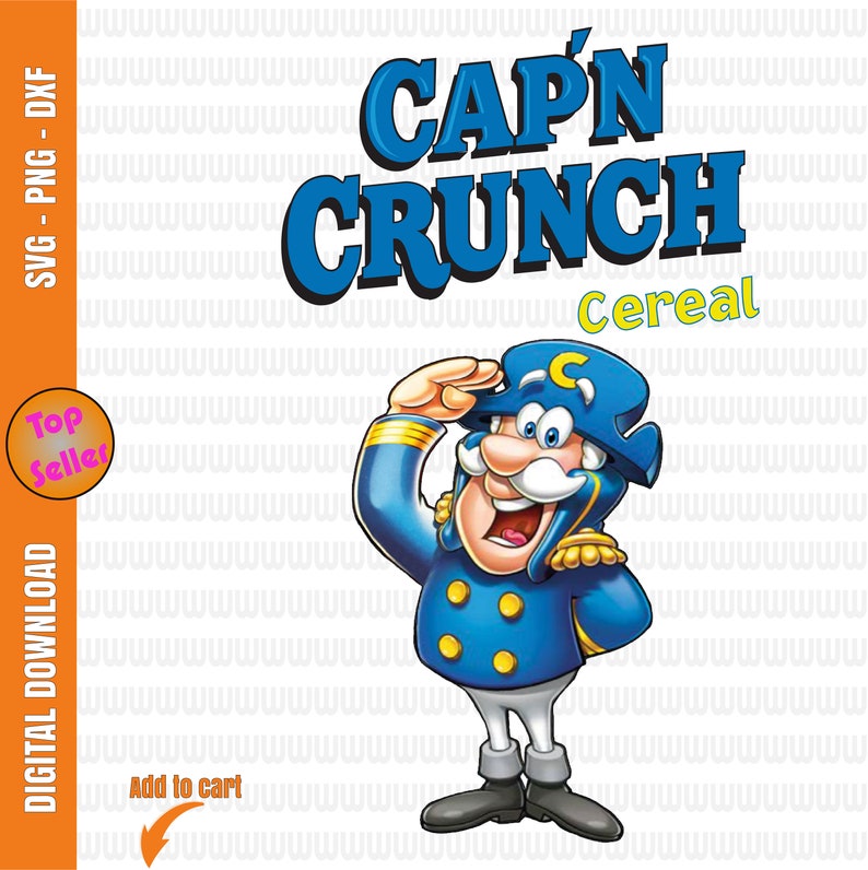 Funny Cap'n Crunch Graphic Png PNG JPG, Capn Crunch Chocolate Caramel Crunch Etsy