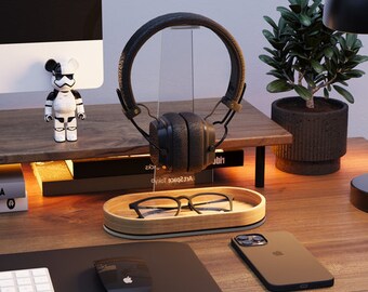 Personalized headphone stand | headphone holder | desk organizer | headphone rack