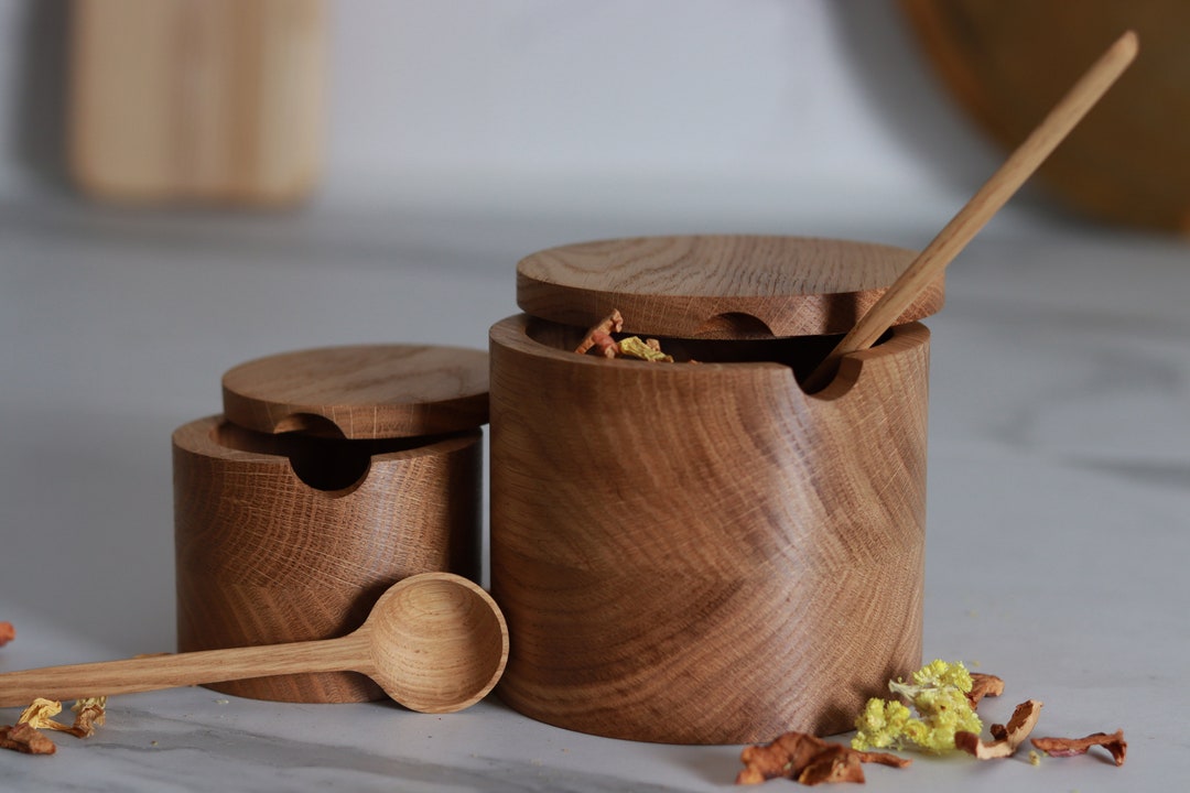 Handcrafted Salt Shakers and Sugar Bowls, Herb & Tea Caddies With