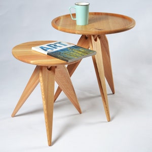 Handcrafted Wood Tables wooden side table wooden dining table image 2