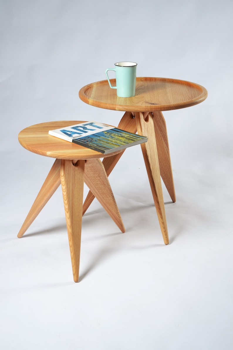 Handcrafted Wood Tables wooden side table wooden dining table image 2