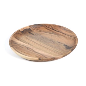 ServingTrays & Platters / Juego de platos de madera de nogal hechos a mano / Plato ecológico de 20 cm de diámetro, regalo de boda o aniversario imagen 7