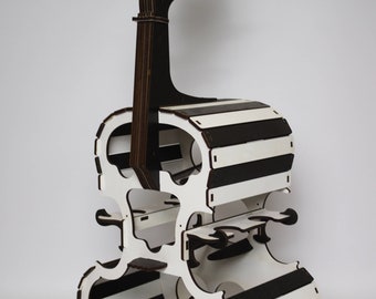 Birch Plywood Mini Bar, "Cello" Design, Home & Office Elegance