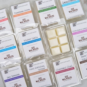 Soy wax melts - yummy, fresh & clean, earthy, fruity, floral.  For fall, spring, summer, winter, and the holidays. A scent for every vibe.