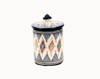 Handmade Moroccan Ceramic Containers- Hand-Painted Moroccan Ceramic, Containers, Colorful Ceramic,Moroccan décor