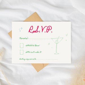 Handwriting Wedding RSVP Card