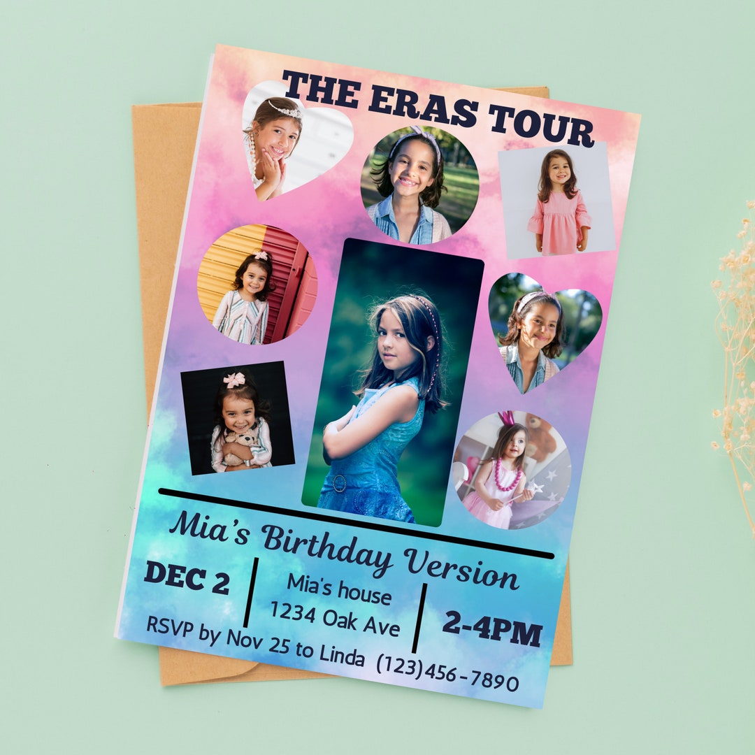 Custom Eras Tour Template Digital Download Printable Etsy