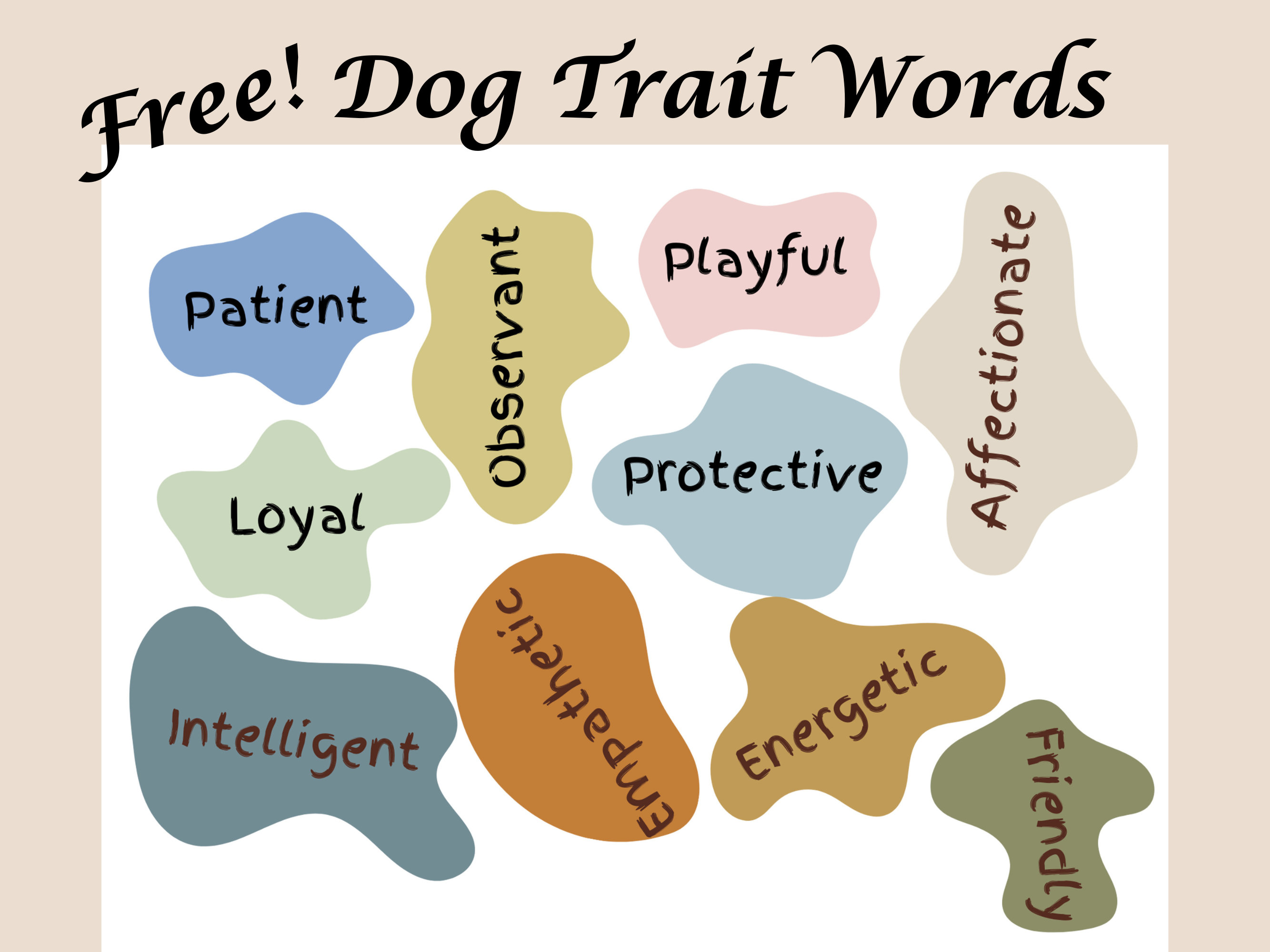 Whimsical Dogs Tags and Mini Envelopes, Pet, Printable Ephemera, Paper ...