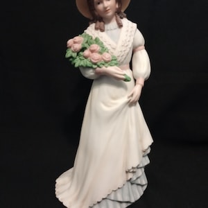 Vintage Homco Lady Charlotte Rose Victorian Porcelain Figurine #1468