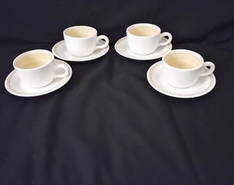 Franciscan Earthenware Hacienda Gold Cups and Saucers - Set of 4