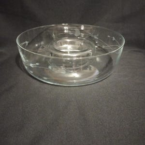 Princess House Crystal Heritage Pattern Chip & Dip Bowl