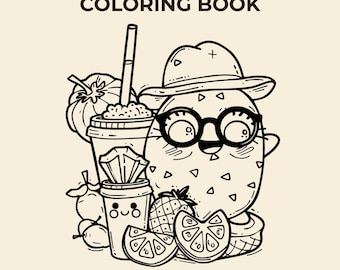Kawaii Summer Coloring Book for Kids – 360 Pages | Printable Coloring PDF