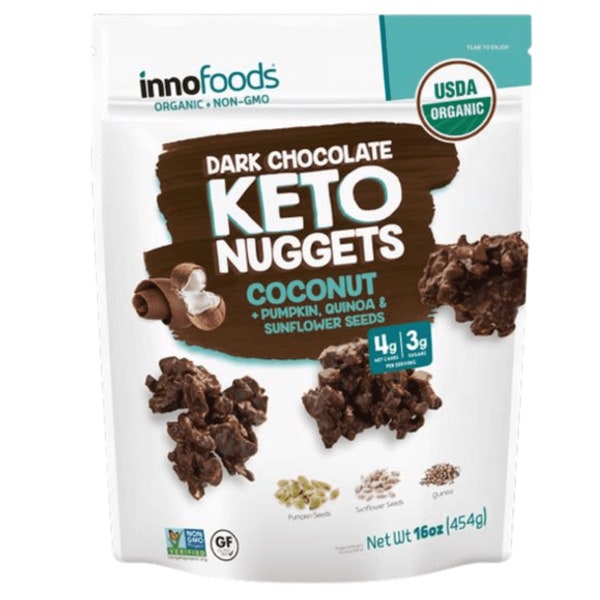 Innofoods Dark Chocolate Keto Nuggets, 16 Ounce