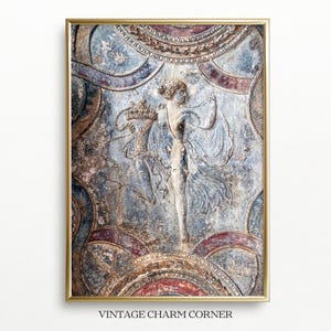Pompeii Ancient Fresco Dancing Woman With Cornucopia Roman Wall Art Digital Download Classical Printable Vintage Decor For Home Or Gift