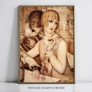 The Aperitif by Gerda Wegener 1928 Art Print Digital Download 1920s Flapper Women in Bar Art Deco Printable Wall Decor Vintage Wall Art