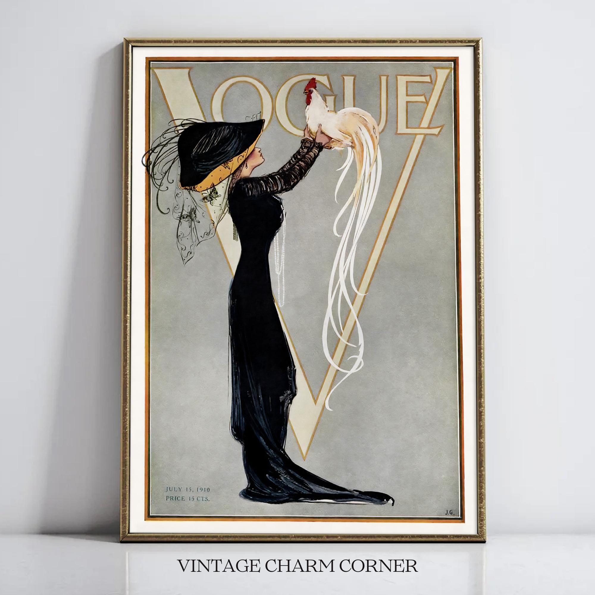 Vintage Vogue Poster - Etsy