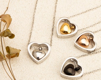 Your Eternal Tribute: Personalized Cremation Urn Necklace with Custom Engraving - Ashes Heart, Cremation Memorial Jewelry, Christmas Gift