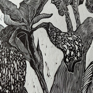 Woodcut "Iris" hand print