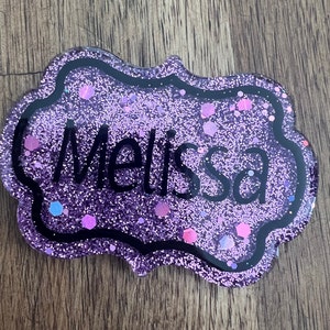 Personalized Glitter Name Badge Reel