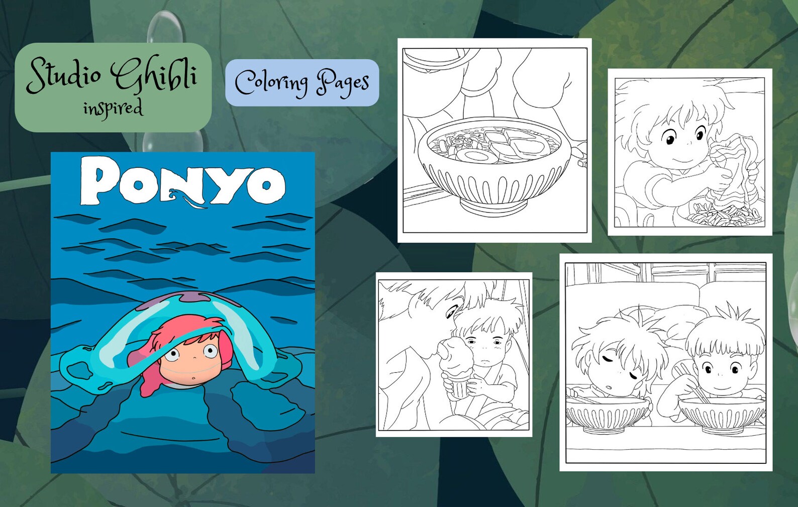 Ponyo Coloring Pages Fun Coloring Pages Anime Coloring Pages