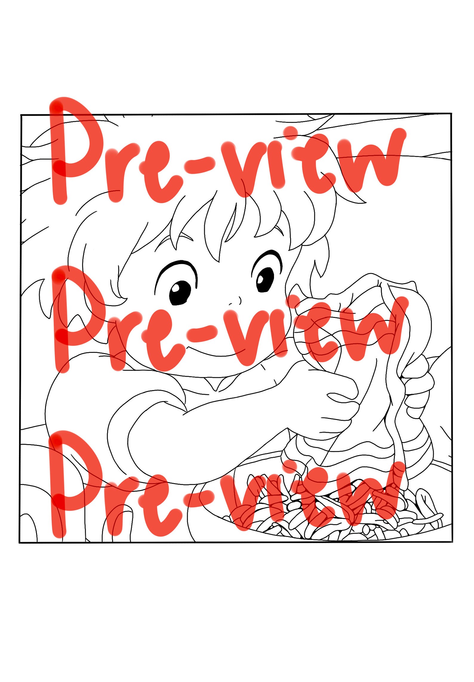 Ponyo Coloring Pages Fun Coloring Pages Anime Coloring - Etsy