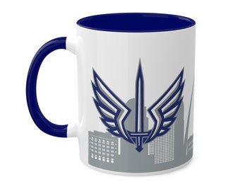 St. Louis Battlehawks Coffee Mug - 11 oz w/ Two-tone Handle and Design, Battlehawks Football Coffee Mug
