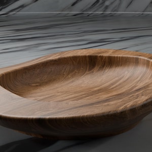 Organische Holzschüssel STL Datei: CNC Fräser Design (Digitaler Download)