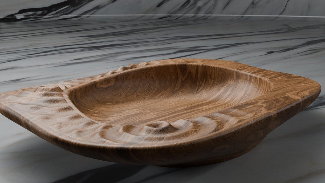 Organic Ripple Bowl - STL File CNC Router Designs | Water Drop Effect ...