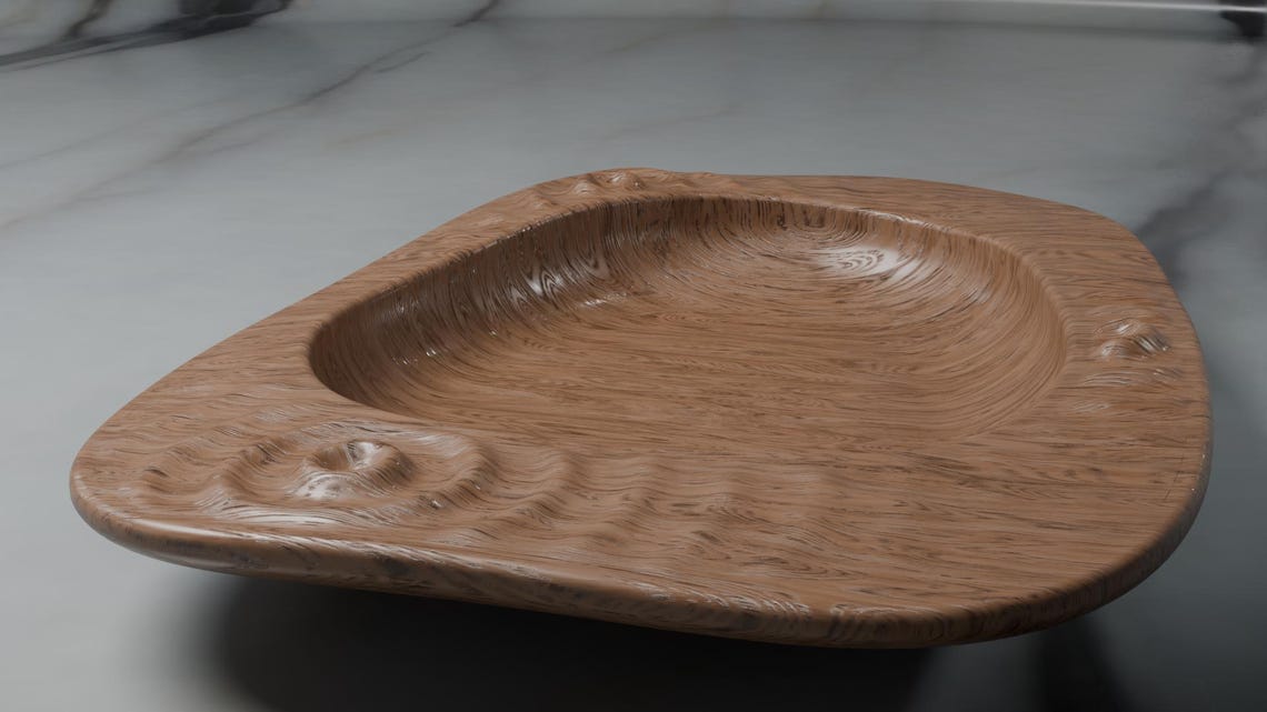 Ripple Bowl STL File: Water Drop Effect CNC Router Design (digital ...