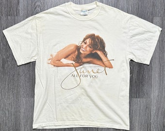 Vintage JANET JACKSON All for You 2001 Tour Black Cotton Concert T