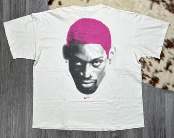 90s Dennis Rodman バスケットボールTシャツ 1998年製 Dennis Rodman 90s Vintage Bulls Nike Tee Shirt Large NBA