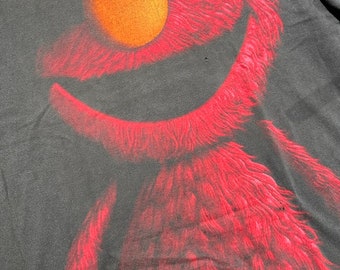 トップス 90s Elmo Big Face Tee Jim Henson ELMO JIM HENSON Shadow 90's Vintage Tee | Sesame Street | Cookie
