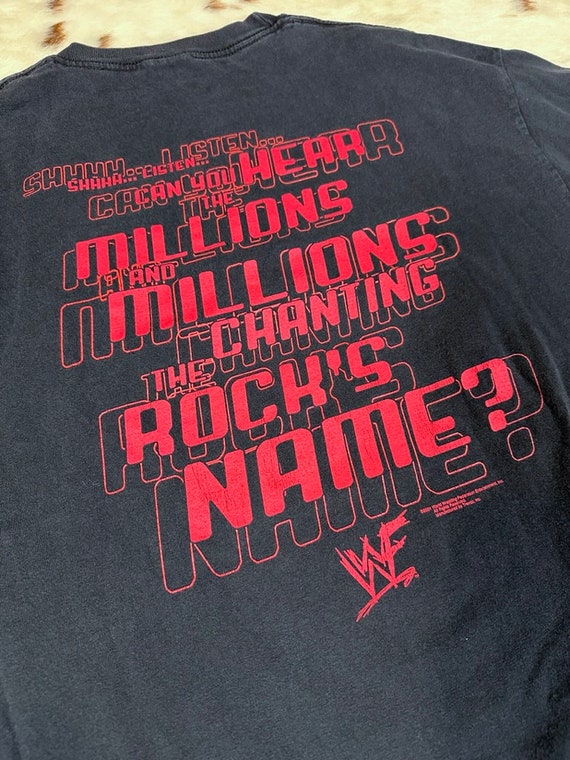 THE ROCK "ROCKY" Chant 2001 Vintage Tee | wwf wwe… - image 4