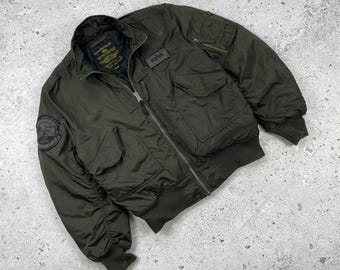 Vintage 1980s Alpha Industries US Air Force Bomber Jacket Large