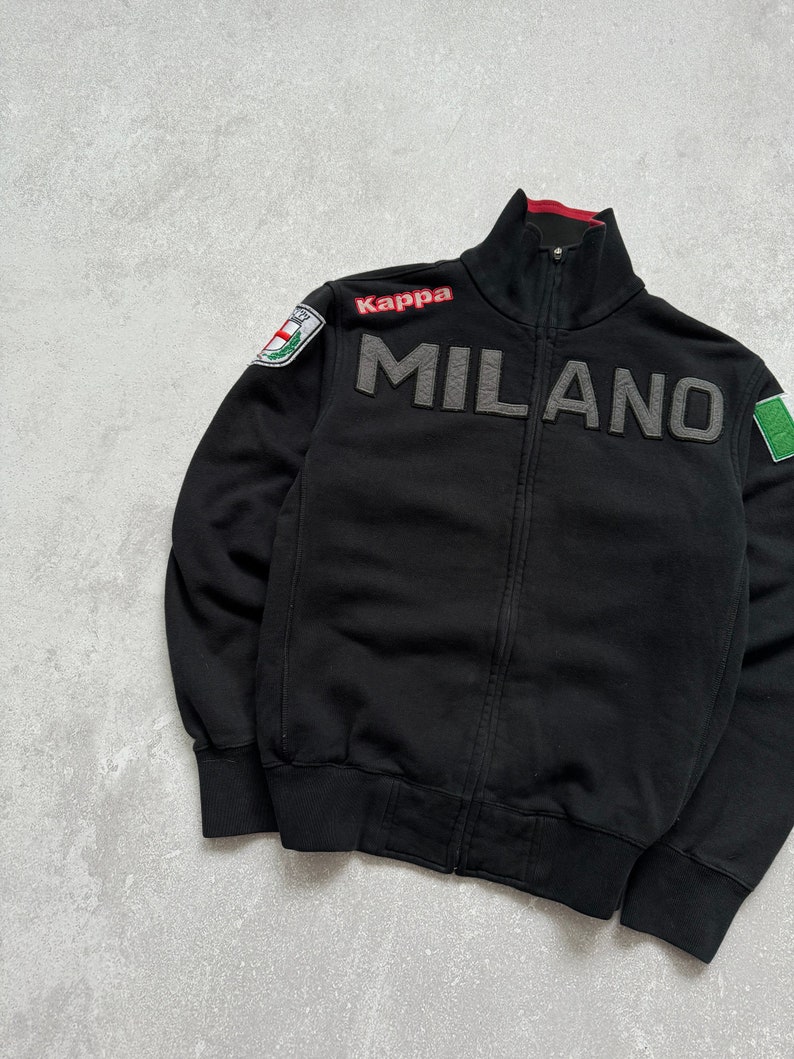 Vintage Kappa Milano Italy Zip Track Sweatshirt Y2K image 2