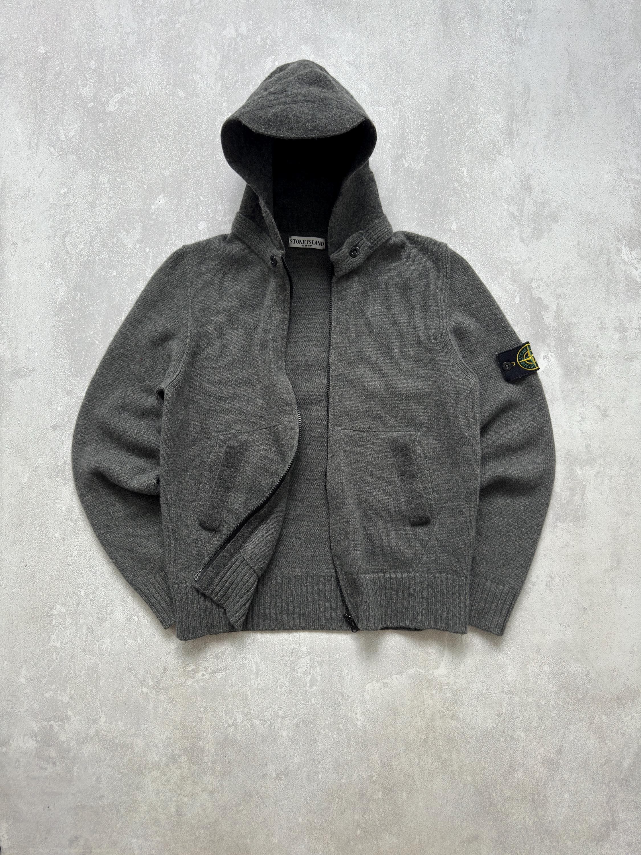 Vintage Stone Island 2009 Ninja Sweater Zip Hoodie Knit Jacket 90s 