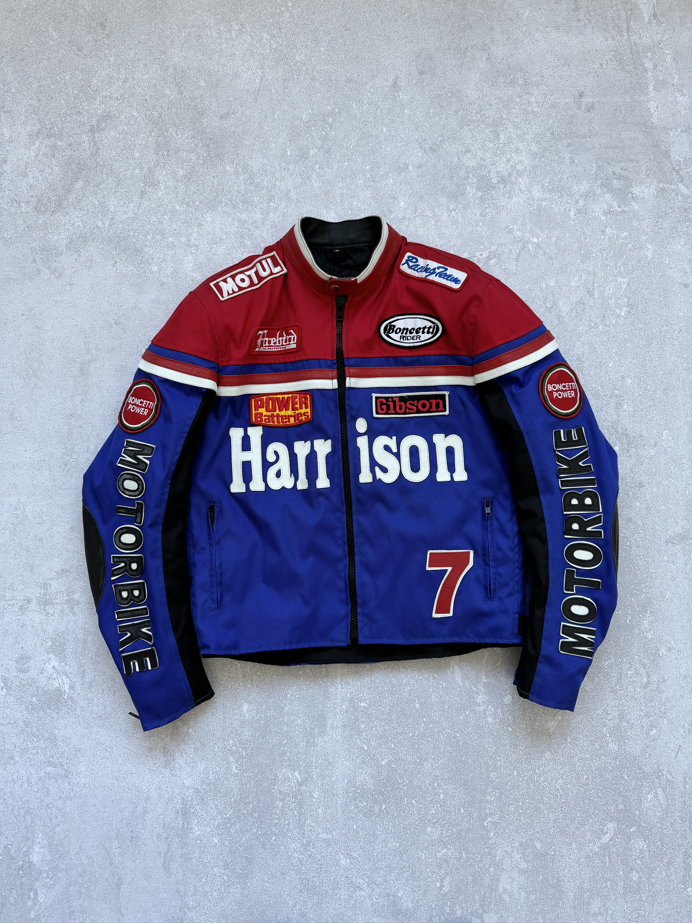 Vintage 90s Harrison Racing Nylon Leather Jacket Moto Y2K - Etsy Vintage 90s Harrison Racing Nylon Leather Jacket Moto Y2K - Etsy