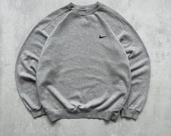 Vintage Nike Y2K Boxy Fit Sweatshirt Swoosh Logo 90s