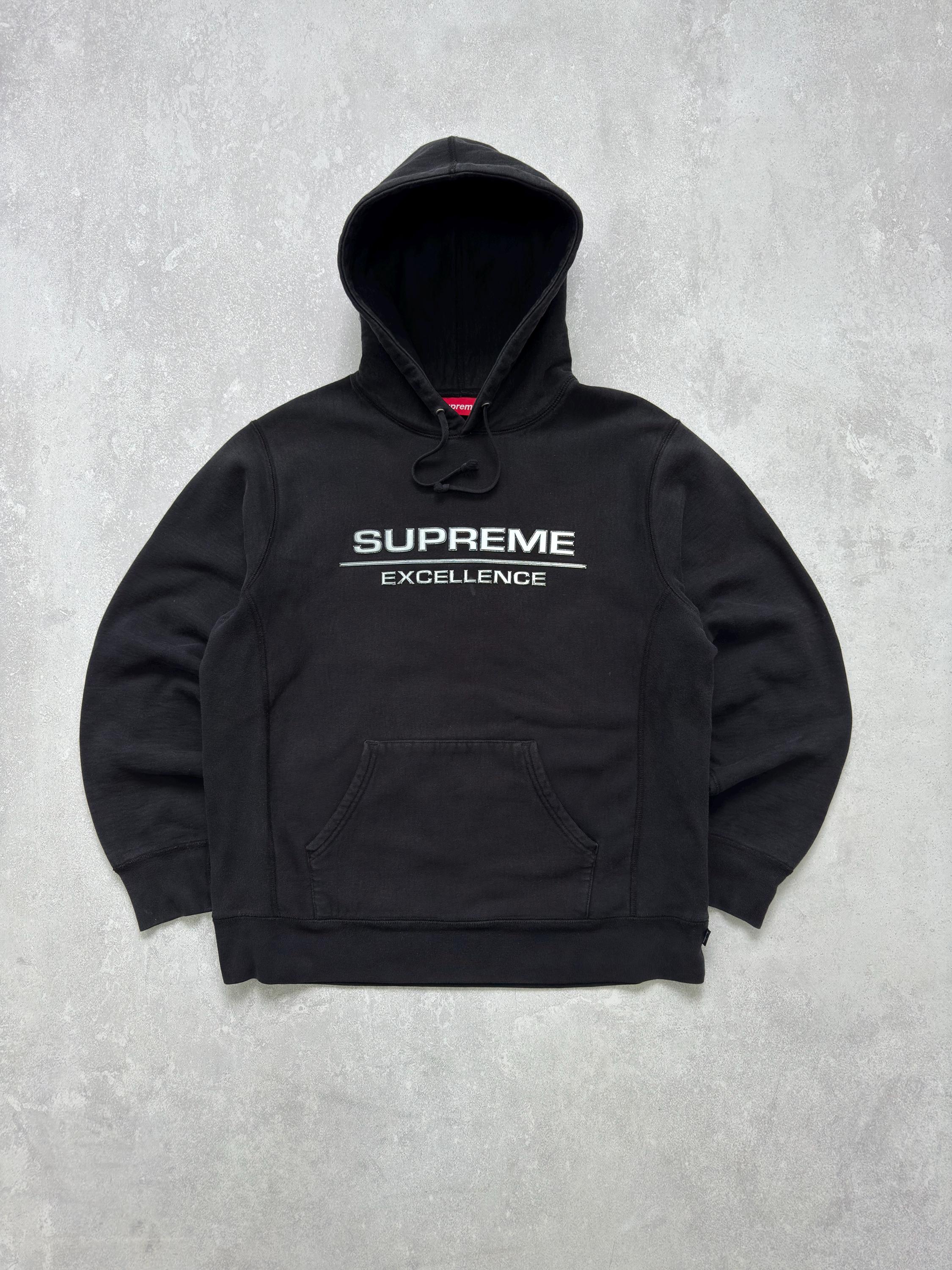 Vintage Supreme Excellence Garment Dyed Faded Hoodie Black Etsy