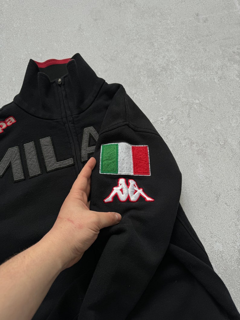 Vintage Kappa Milano Italy Zip Track Sweatshirt Y2K image 5