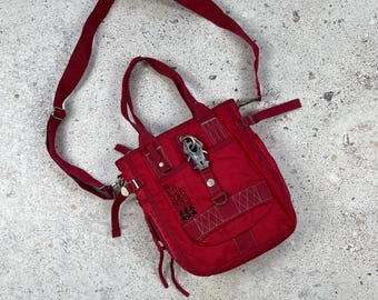 Vintage George Gina Lucy GGL Heartquake Cargo Bag Y2k Multi Pocket